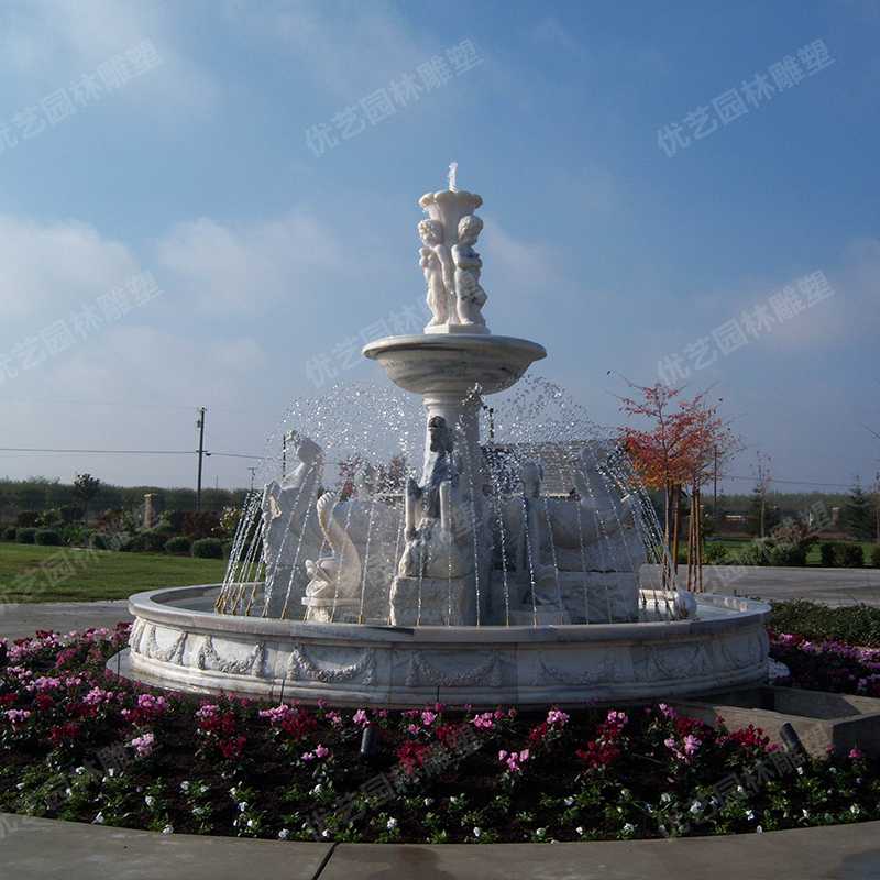 歐式石雕噴泉，石雕景觀噴泉