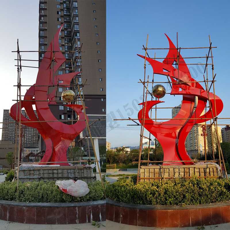 大型不銹鋼雕塑，不銹鋼鳳凰雕塑，小區(qū)不銹鋼景觀雕塑